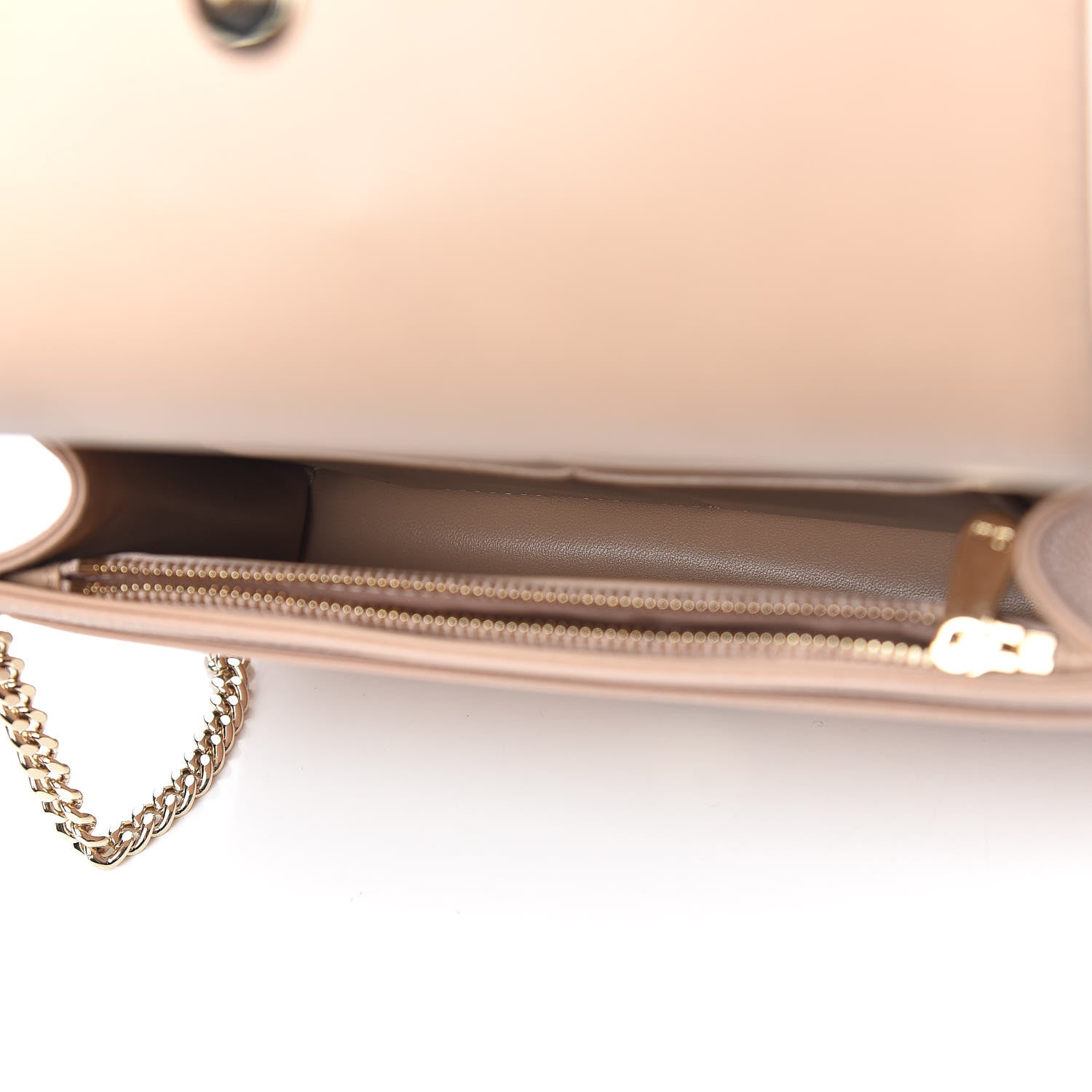 Christian Dior Grained Calfskin Diorama Wallet on Chain Pouch Nude 5 of 10