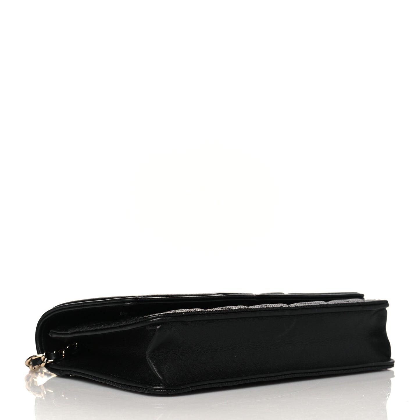 Caviar Quilted CC Filigree Wallet On Chain WOC Black