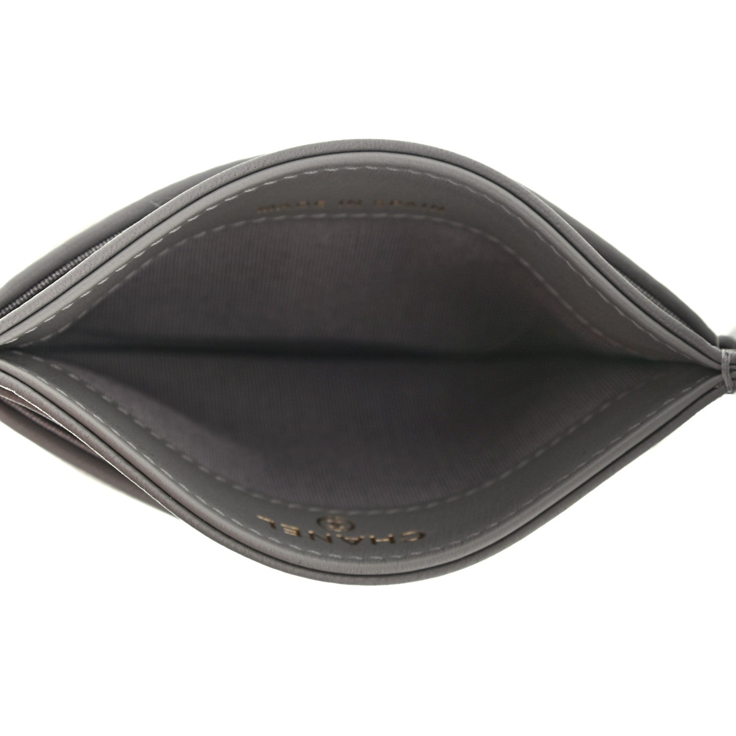 Chanel Lambskin Quilted Chanel 19 Card Holder Grey 5 of 8