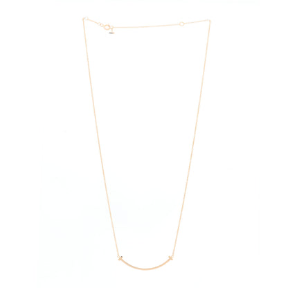 Tiffany 18K Yellow Gold Small T Smile Pendant Necklace 2 of 4