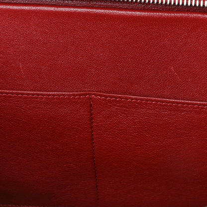 Celine Drummed Calfskin Suede Small Trapeze Merlot 8 of 8