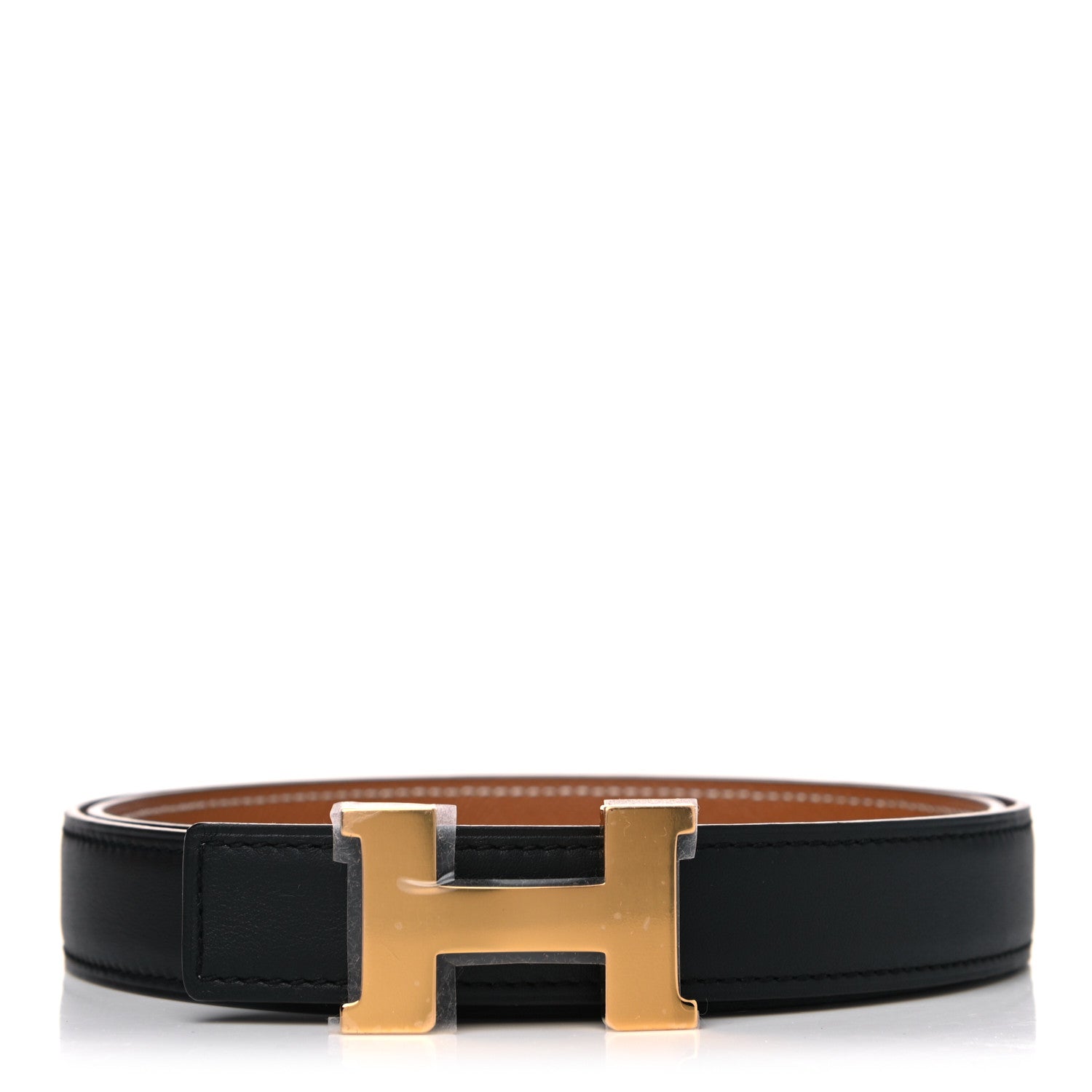 Hermes Swift Epsom 24mm Mini Constance H Belt 85 Black Gold 1 of 6