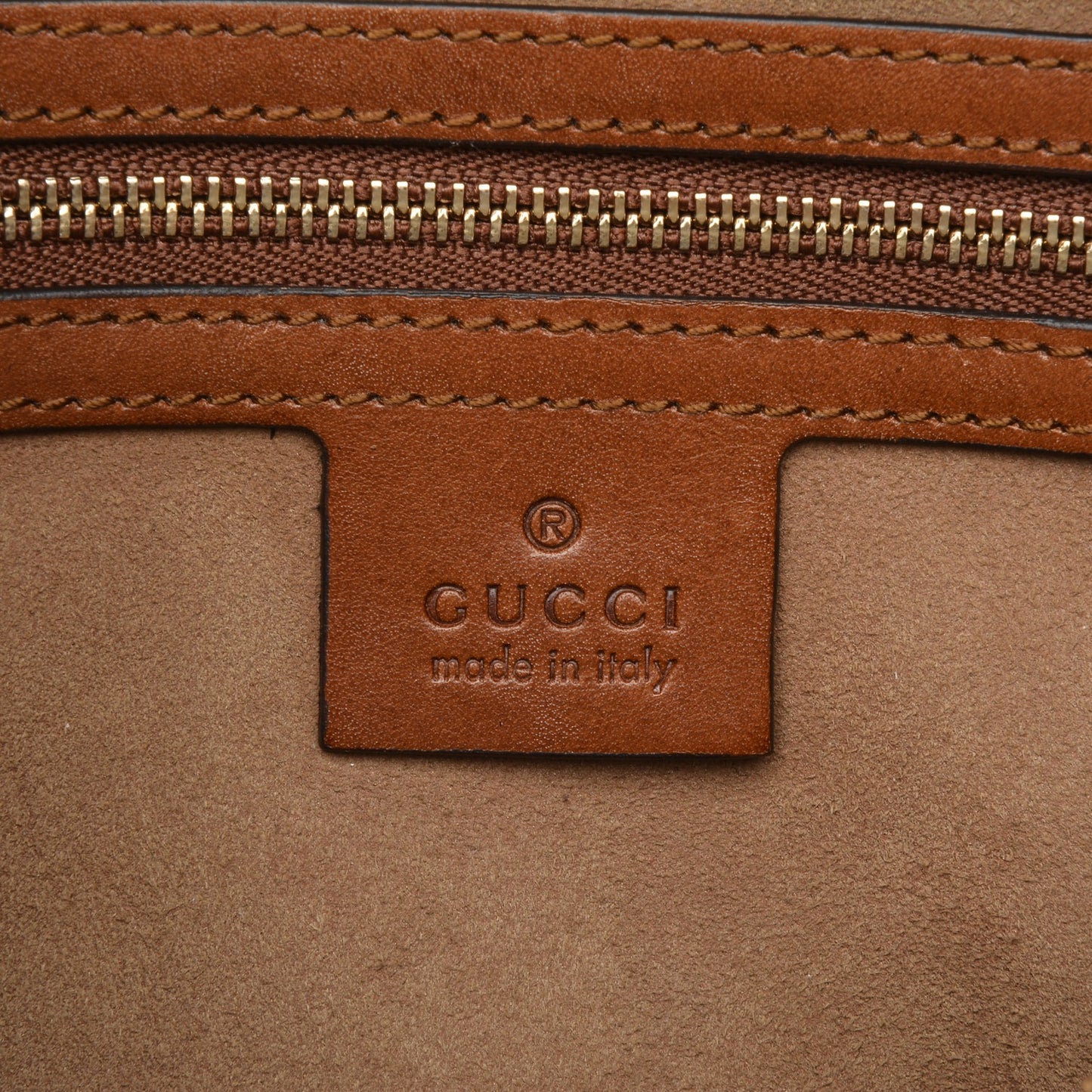 GG Supreme Monogram Cuoio Toscano Small Boston Beige Ebony Cuir
