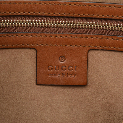 Gucci GG Supreme Monogram Cuoio Toscano Small Boston Beige Ebony Cuir 6 of 6