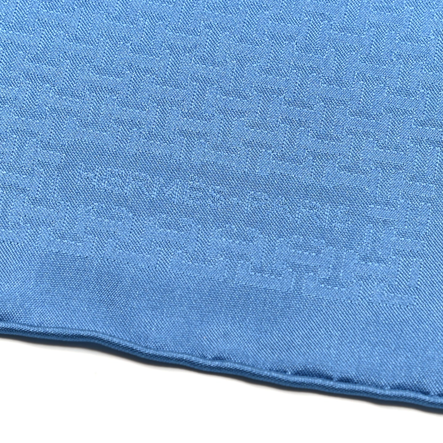 Silk Pongee Upside Down Pocket Square Bleu Jean