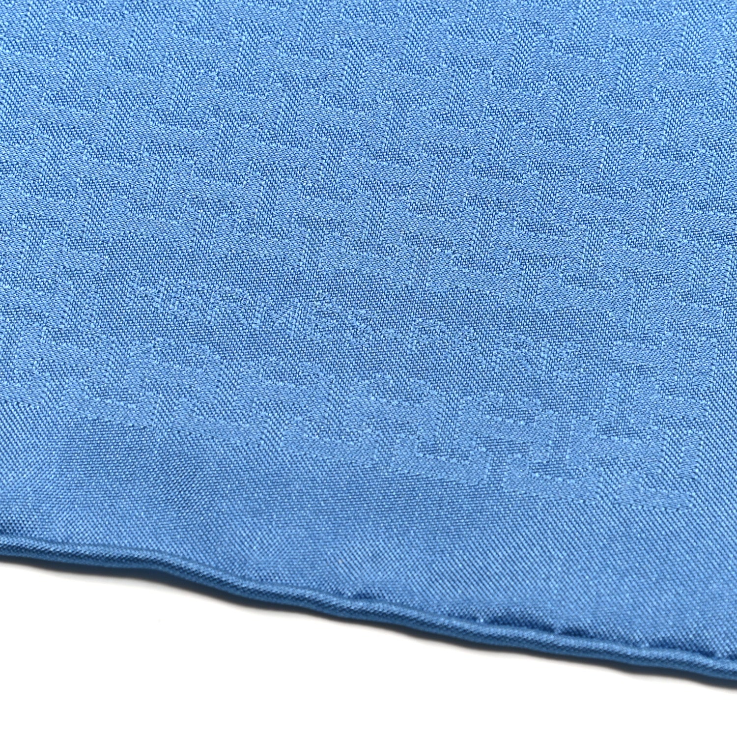 Hermes Silk Pongee Upside Down Pocket Square Bleu Jean 2 of 3