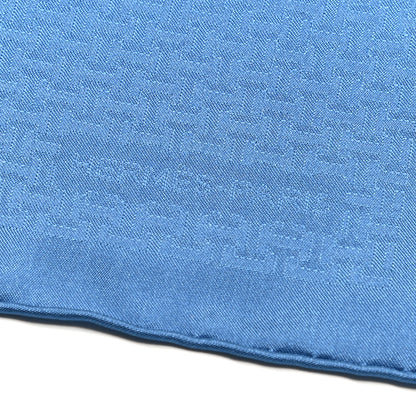 Hermes Silk Pongee Upside Down Pocket Square Bleu Jean 2 of 3
