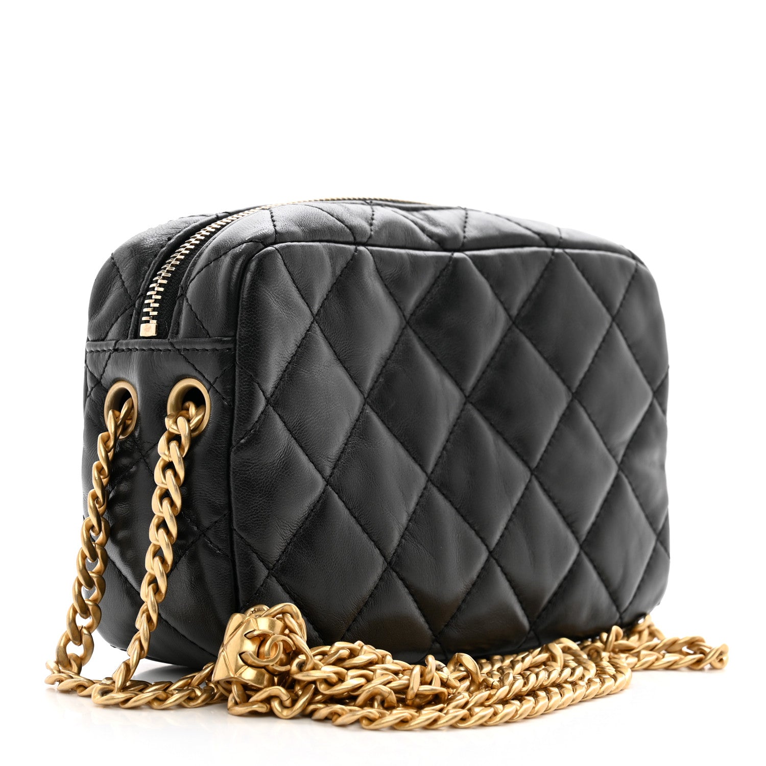 Chanel Lambskin Quilted Mini Pillow Crush Camera Case Black 3 of 11