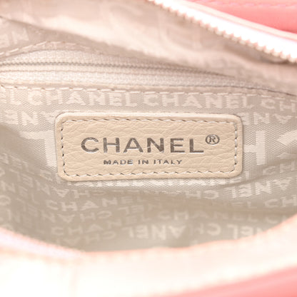 Chanel Canvas Woven Lambskin Lax Accordion Hobo Pink 6 of 11