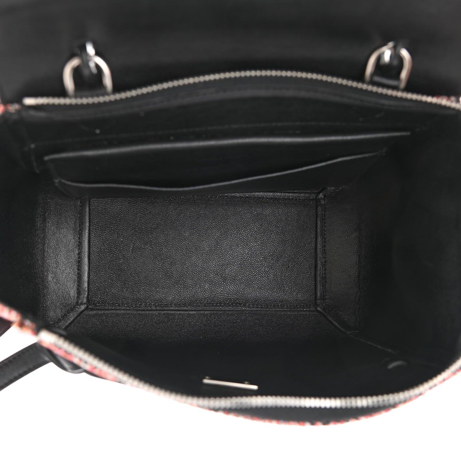 Celine Fuzzy Jacquard Calfskin Micro Belt Bag Red 5 of 12