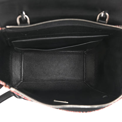 Celine Fuzzy Jacquard Calfskin Micro Belt Bag Red 5 of 12