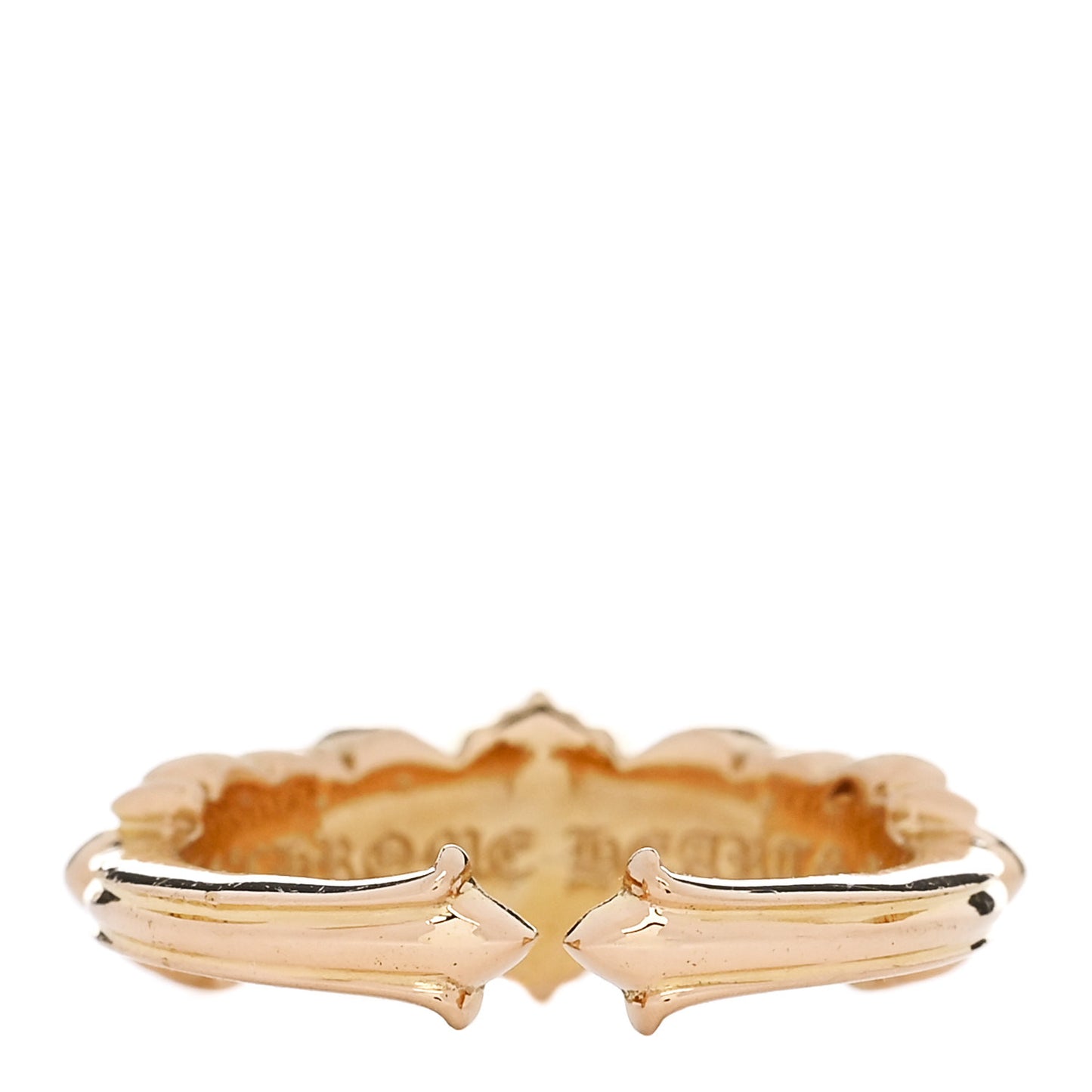 22K Yellow Gold Floral Cross Ring 50 5.25
