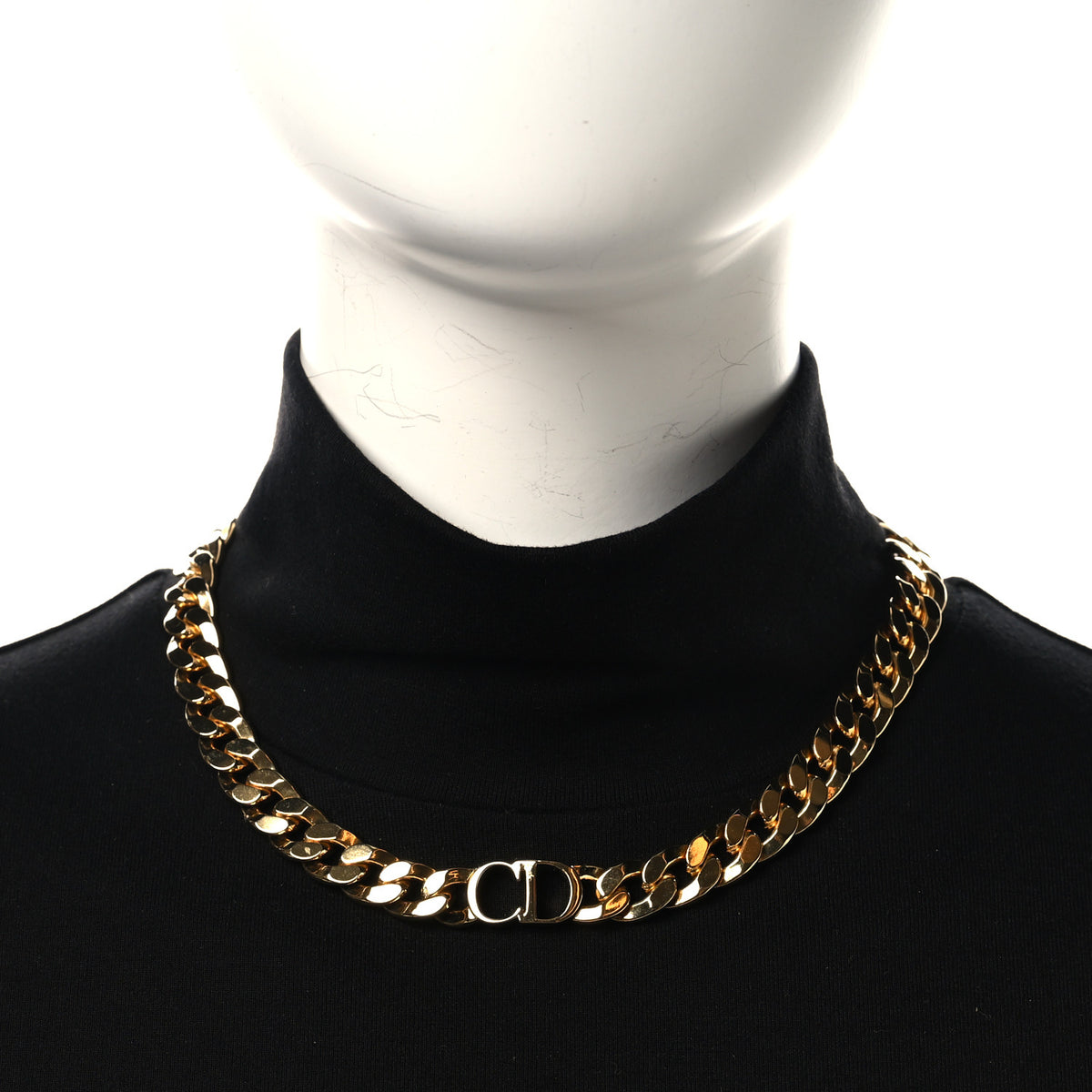 Christian Dior Metal Danseuse Etoile Chain Choker Necklace Gold 2 of 5