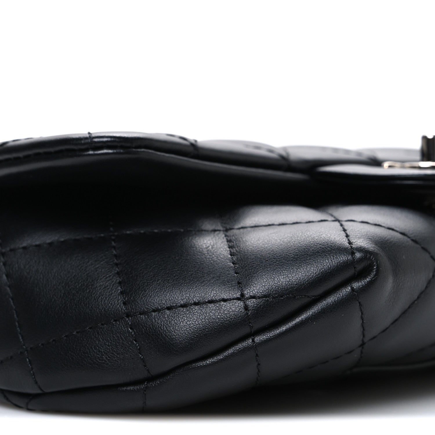 Chanel Calfskin Quilted CC Uniform Flap Belt Bag Black 10 of 11