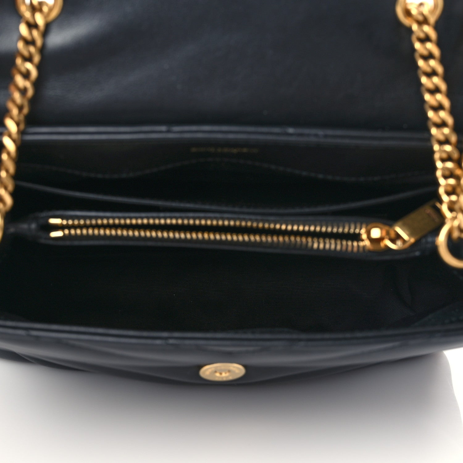 Saint Laurent Calfskin Y Quilted Monogram Small Loulou Chain Satchel Black 5 of 8