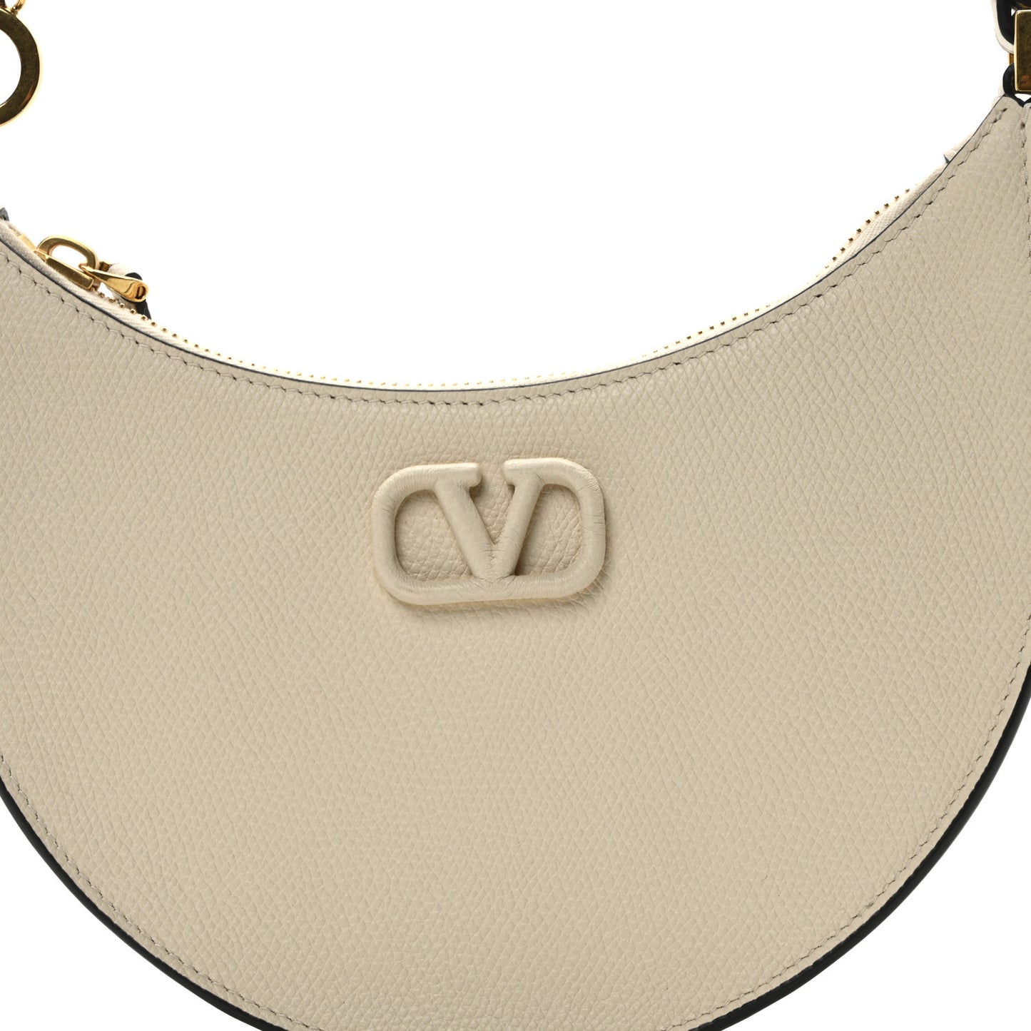 Calfskin Mini Vlogo Hobo Bag White