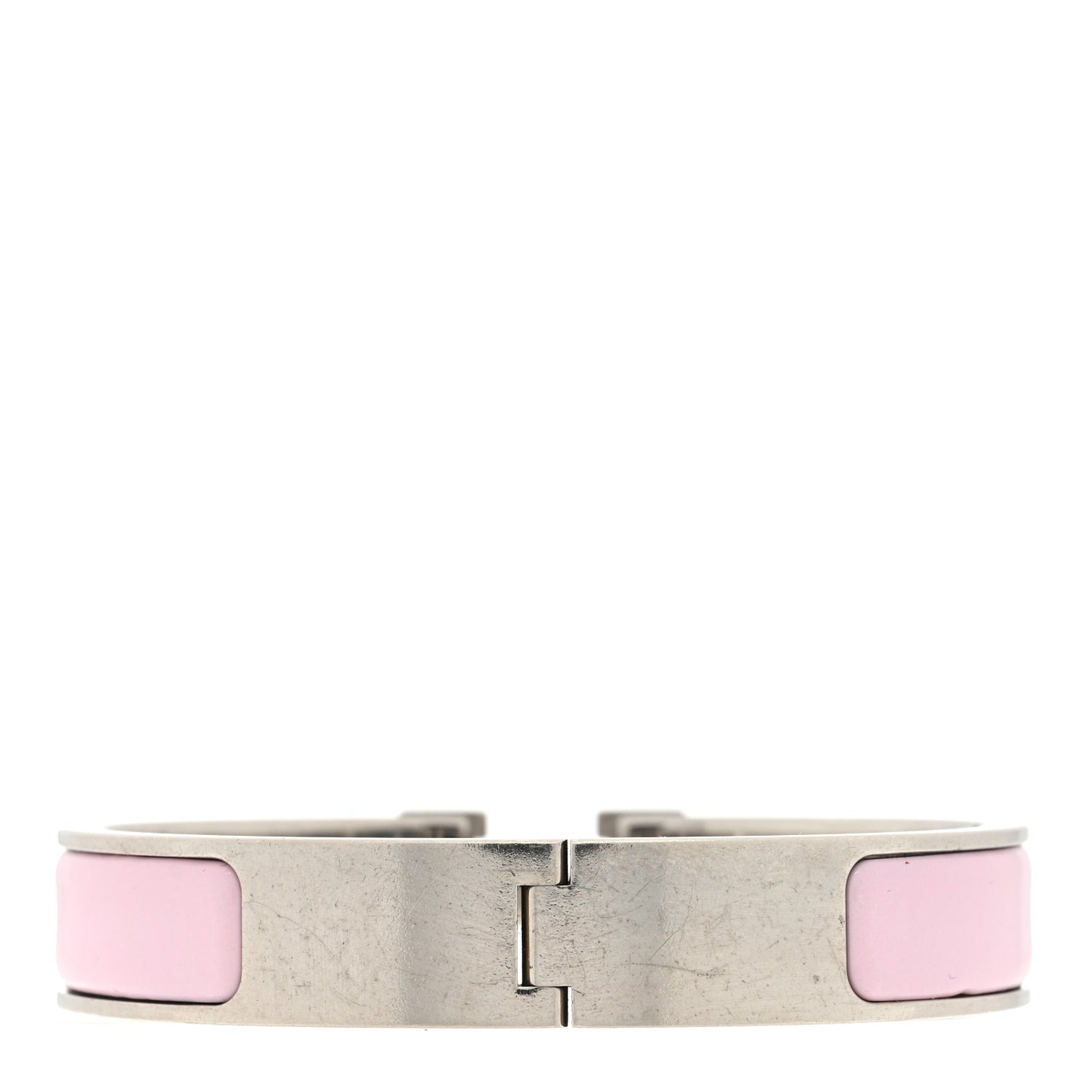 Enamel Narrow Clic Clac H Bracelet PM Rose Poudre