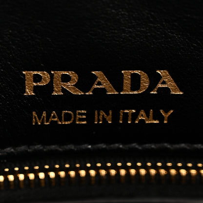 Prada Saffiano Cuir Crocodile Mini Double Bag Black Magenta 6 of 13