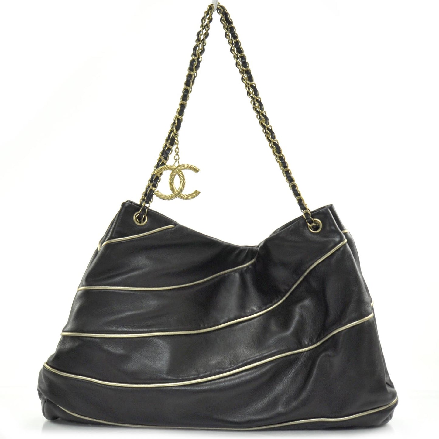 Lambskin Large Constructivism Tote Black