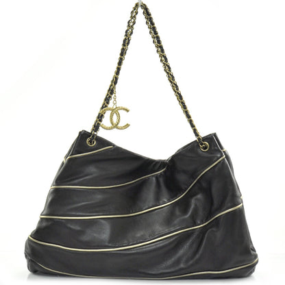 Chanel Lambskin Large Constructivism Tote Black 1 of 10