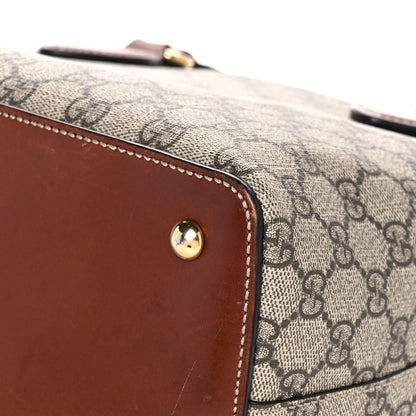 Gucci GG Supreme Monogram Linea A Foldover Tote Brown 13 of 18