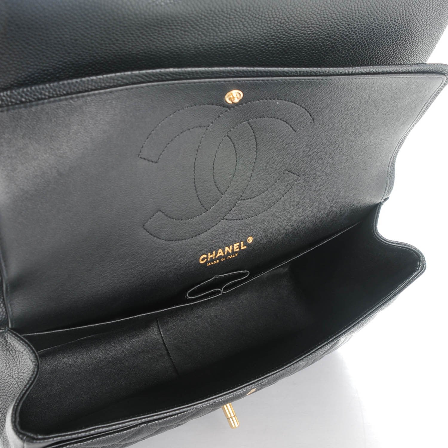 Chanel Caviar Quilted Jumbo Double Flap Black 5 of 9
