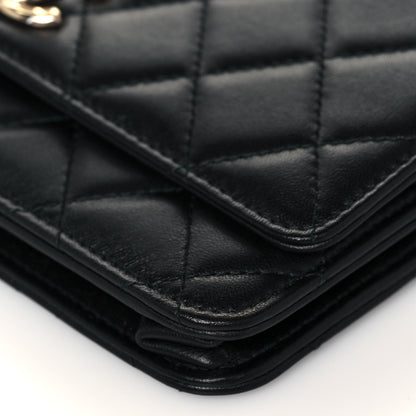Chanel Lambskin Quilted Trendy CC Wallet On Chain WOC Black 9 of 14