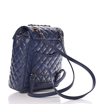 Chanel Lambskin Quilted Small Urban Spirit Backpack Navy 3 of 11