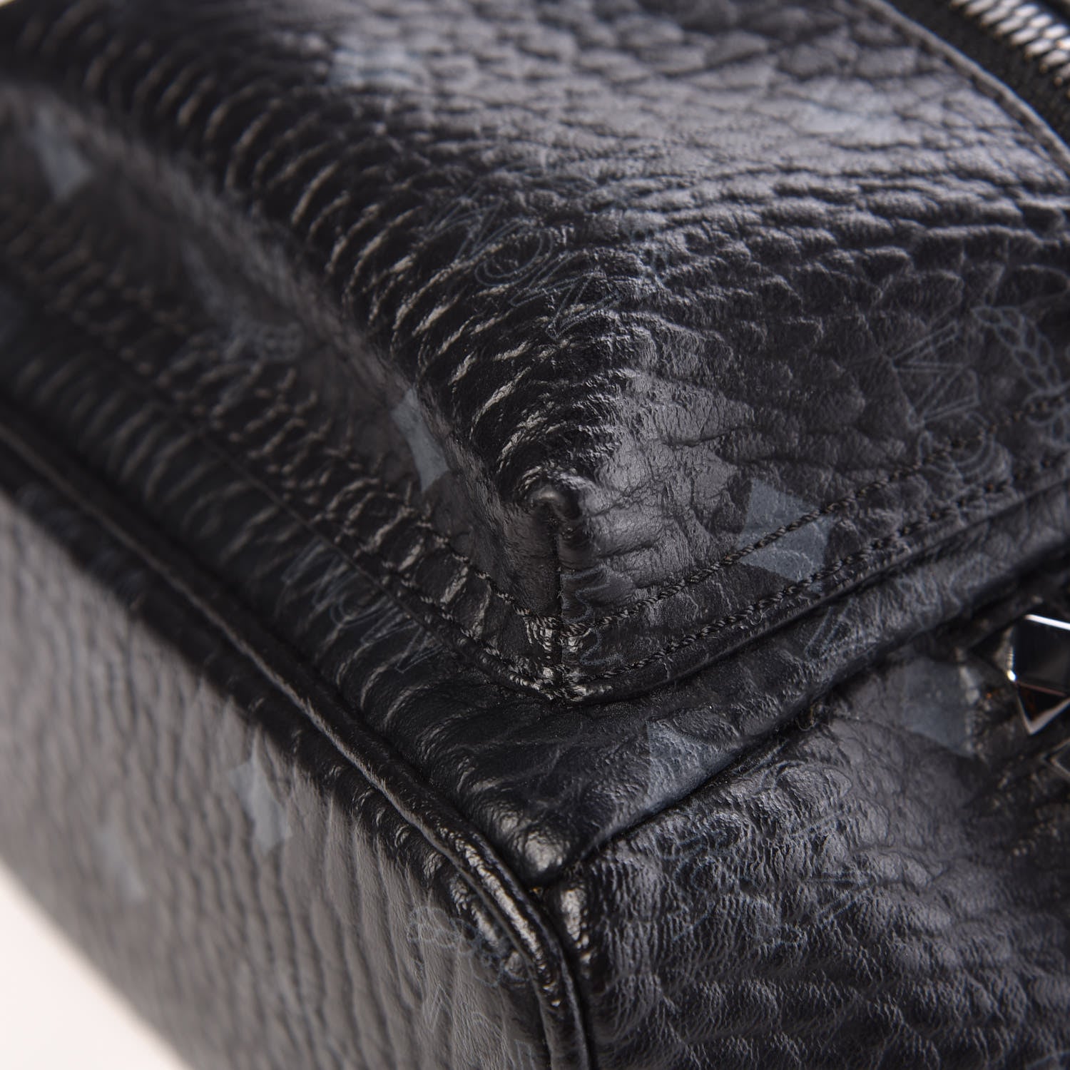 MCM Visetos Side Stud X-Mini Stark Bebe Boo Backpack Black 13 of 18
