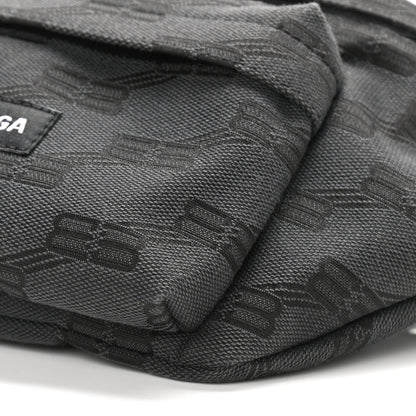 Balenciaga Canvas BB Monogram Medium Signature Beltpack Black 9 of 10
