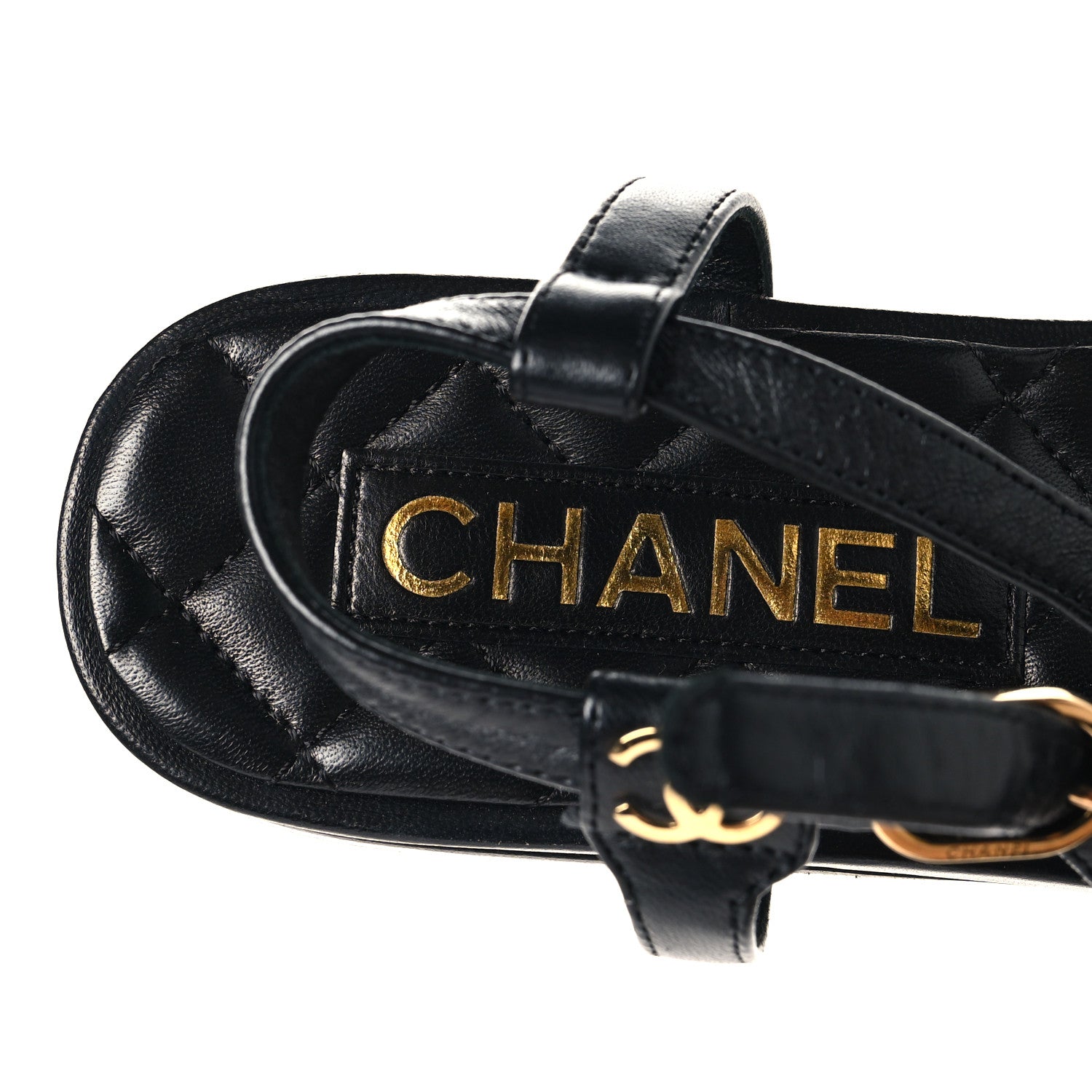 Chanel Lambskin Grosgrain Camellia Thong Sandals 37 Black 9 of 9