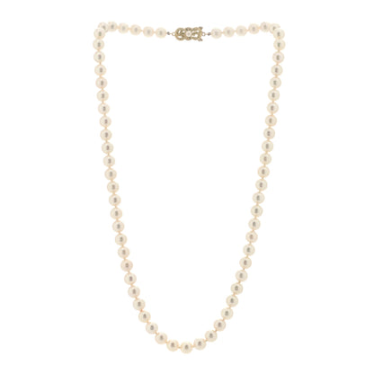 Mikimoto 18K Yellow Gold Akoya Pearl 7mm Strand Necklace 20" 2 of 3