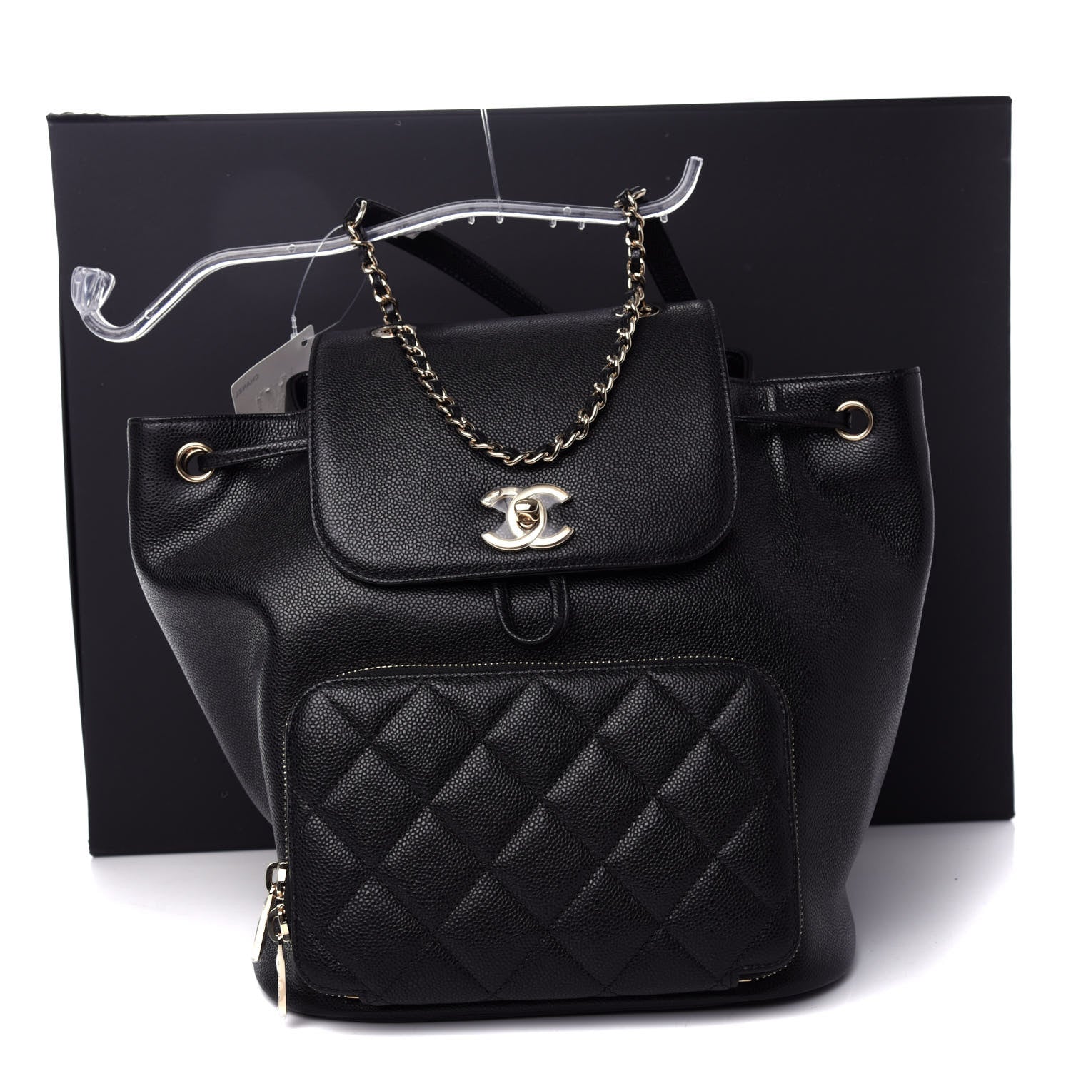 Chanel Caviar Quilted Business Affinity Backpack Black 10 of 10