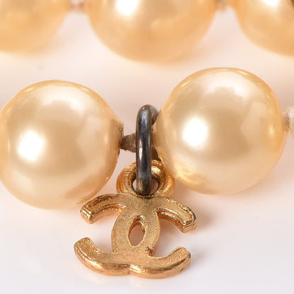 Chanel Pearl Long Necklace Gold 9 of 9