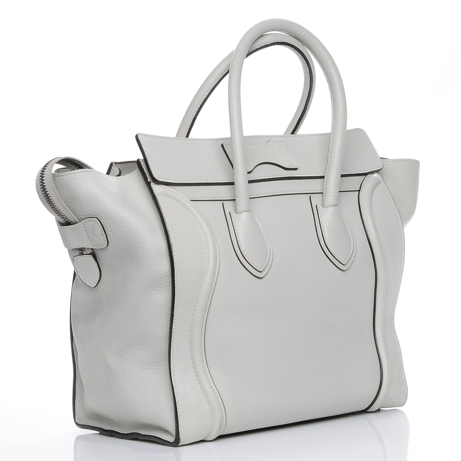 Celine Drummed Calfskin Mini Luggage Lune 3 of 9