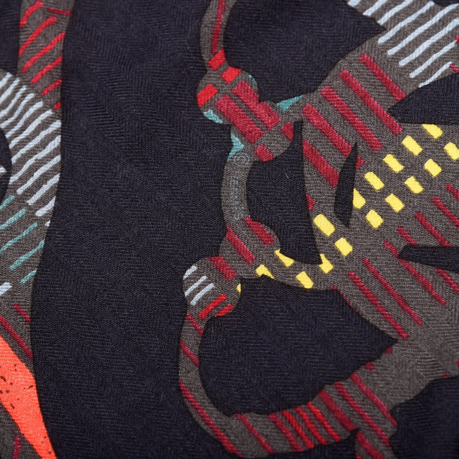 Hermes Cashmere Silk Cavalcadour Shawl 140 Caban Bordeaux Vert 3 of 6