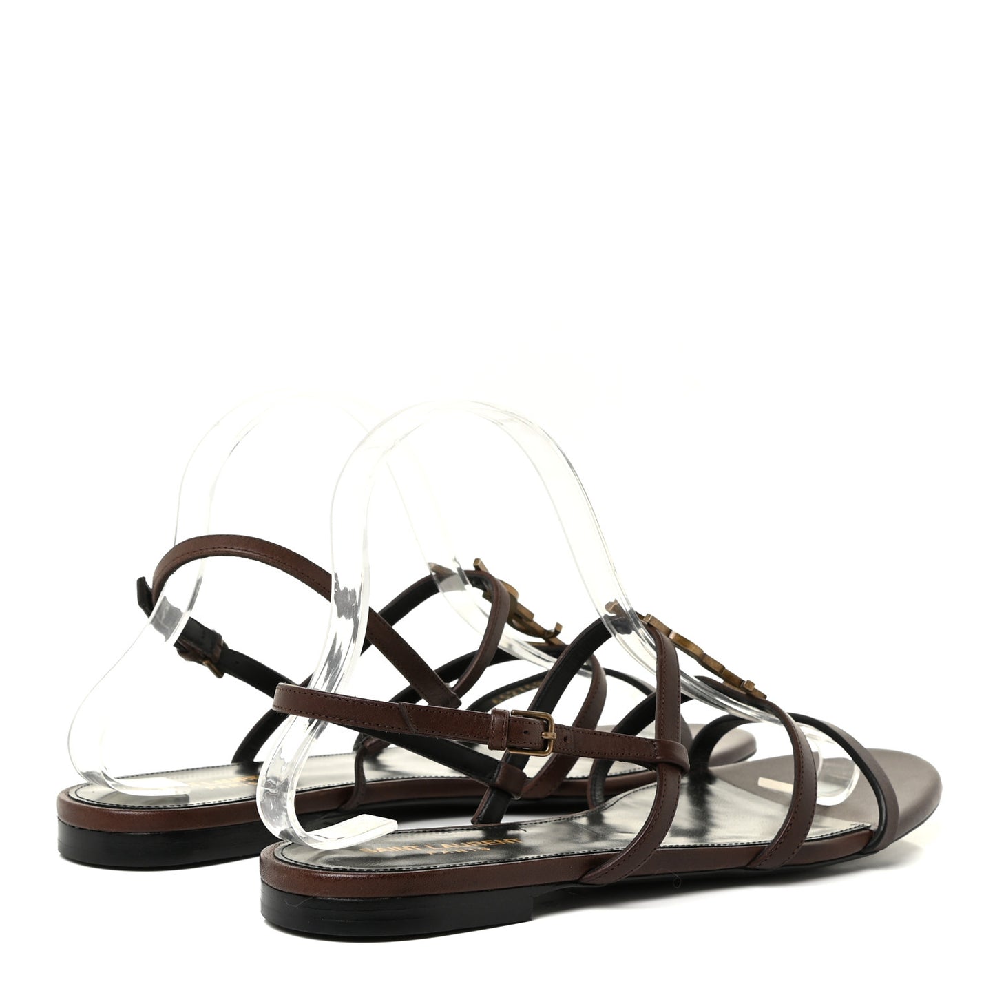 Calfskin Cassandra Monogram Sandals 41 Moro