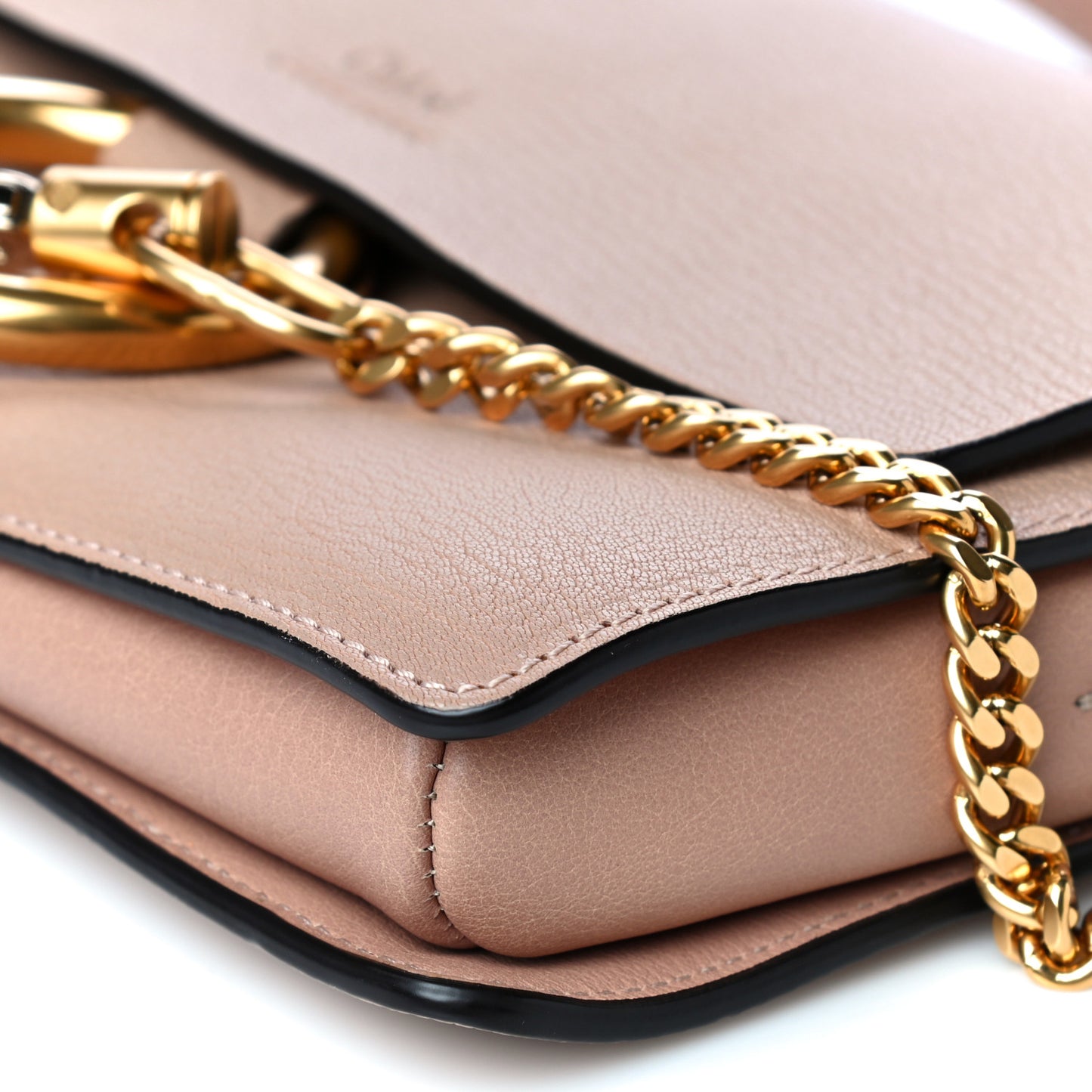 Goatskin Small Faye Shoulder Bag Biscotti Beige