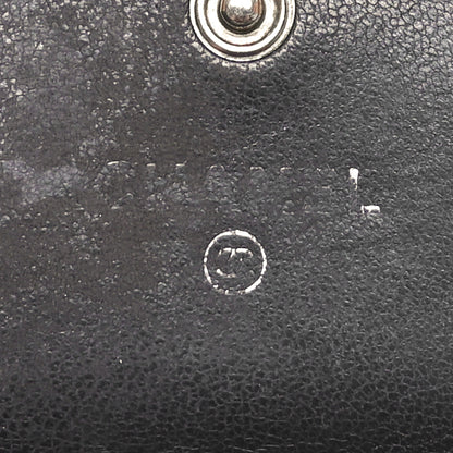 Chanel Lambskin Camellia Embossed Large Gusset Flap Wallet Black 6 of 13