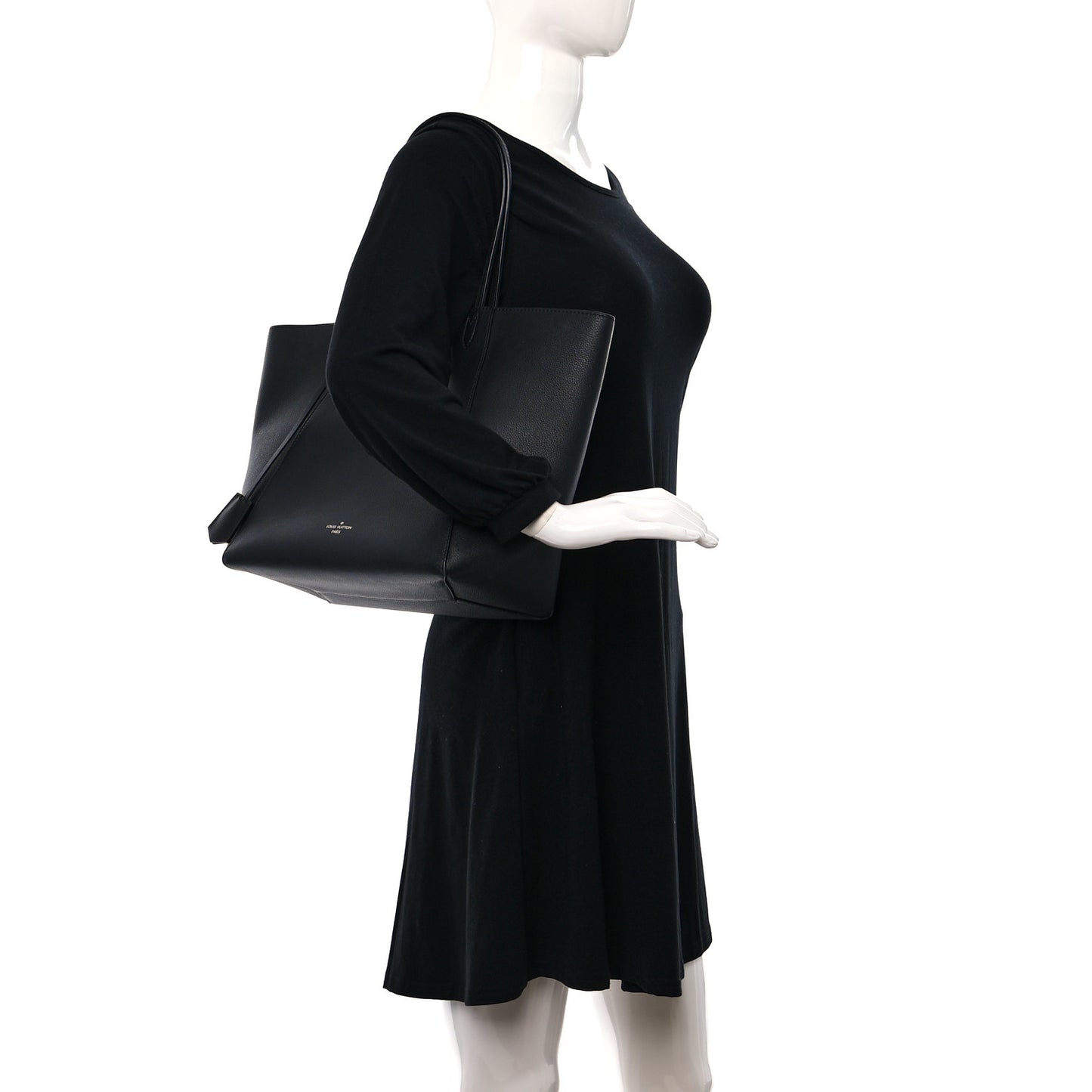 Calfskin Lockme Cabas Black