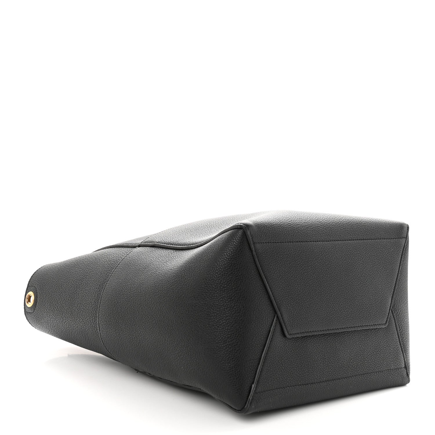 Celine Soft Grained Calfskin Sangle Bucket Bag Black 4 of 9