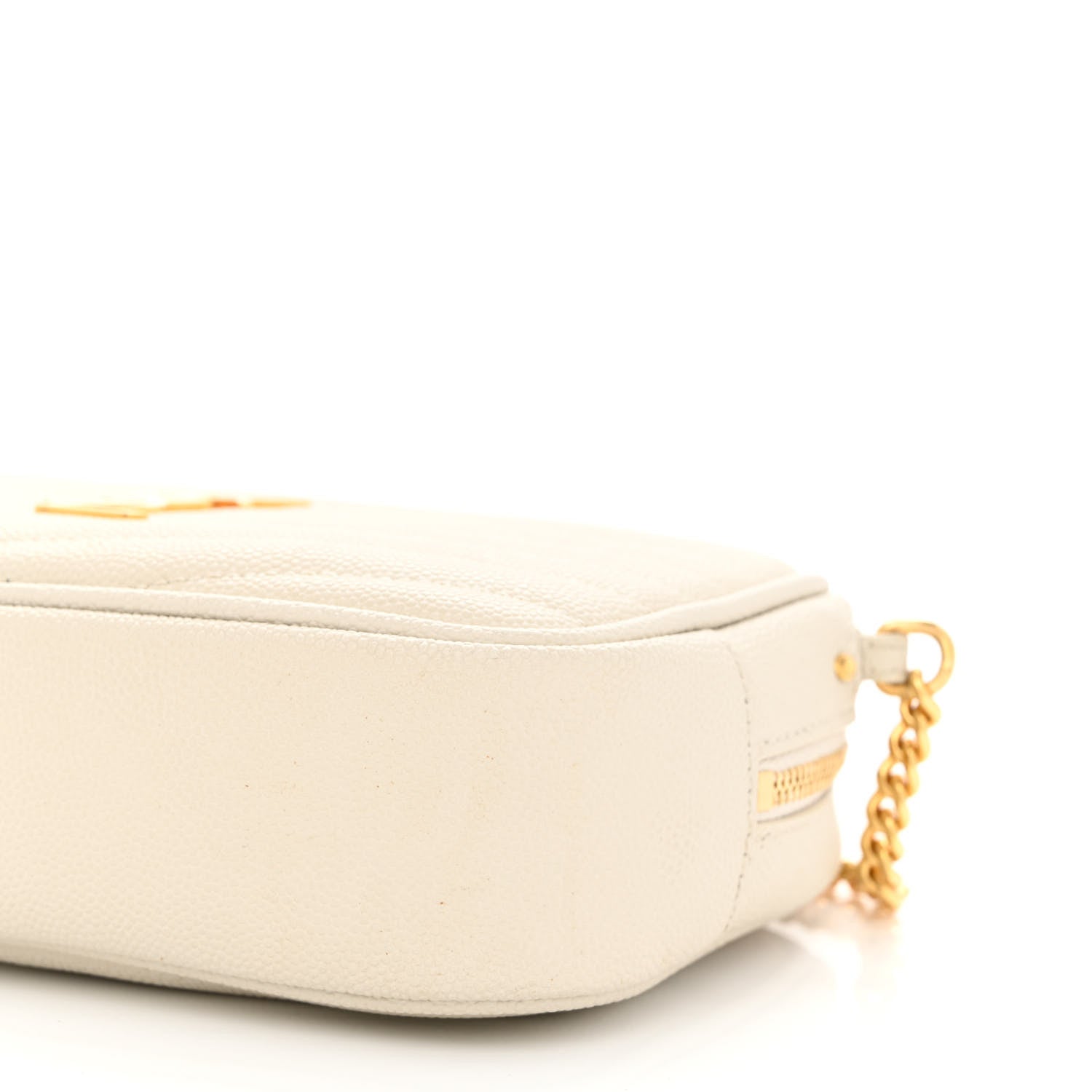 Saint Laurent Grain De Poudre Matelasse Monogram Mini Lou Camera Bag Crema Soft 10 of 10