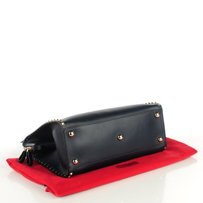 Valentino Garavani Vitello Rockstud Dome Shopper Marine 4 of 8