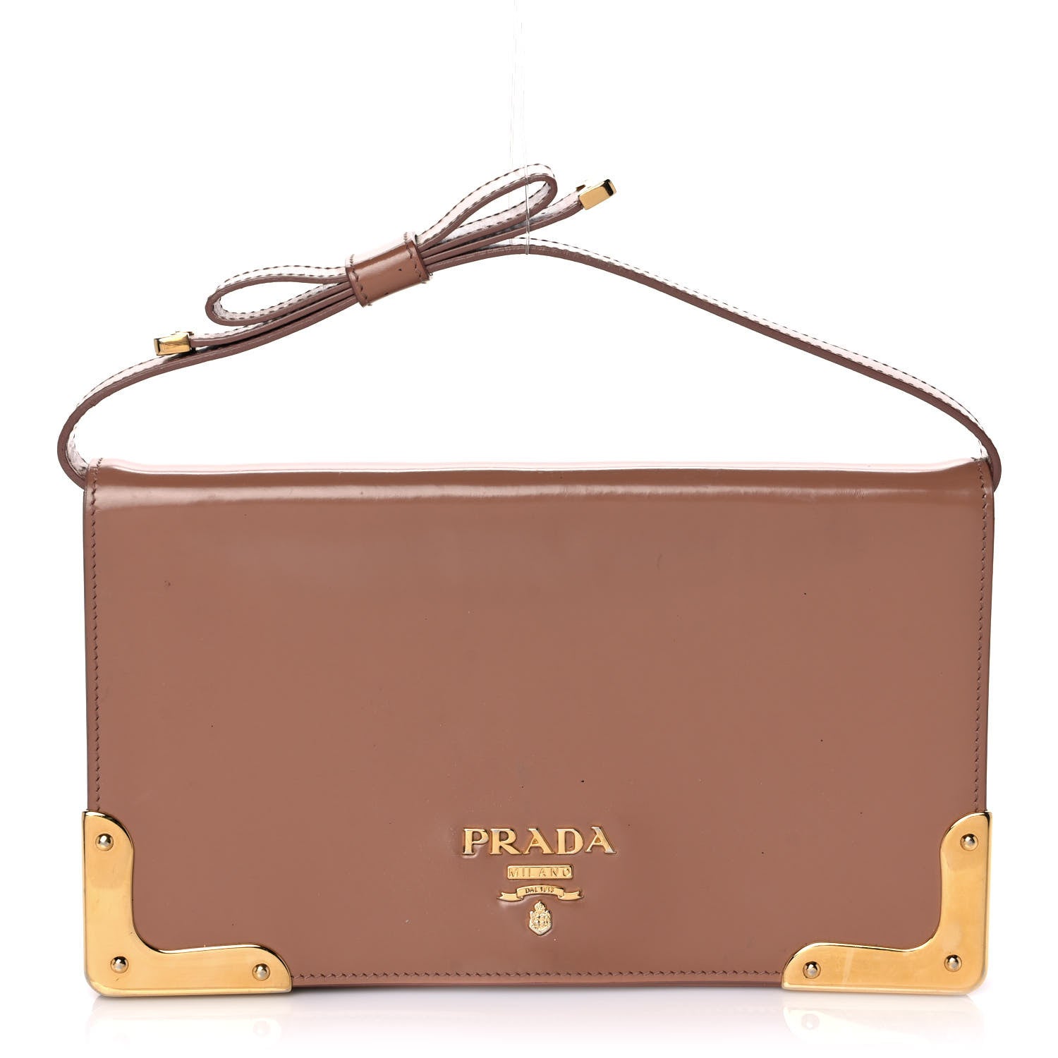 Prada Spazzolato Neiman Marcus Pochette Nudo 1 of 11