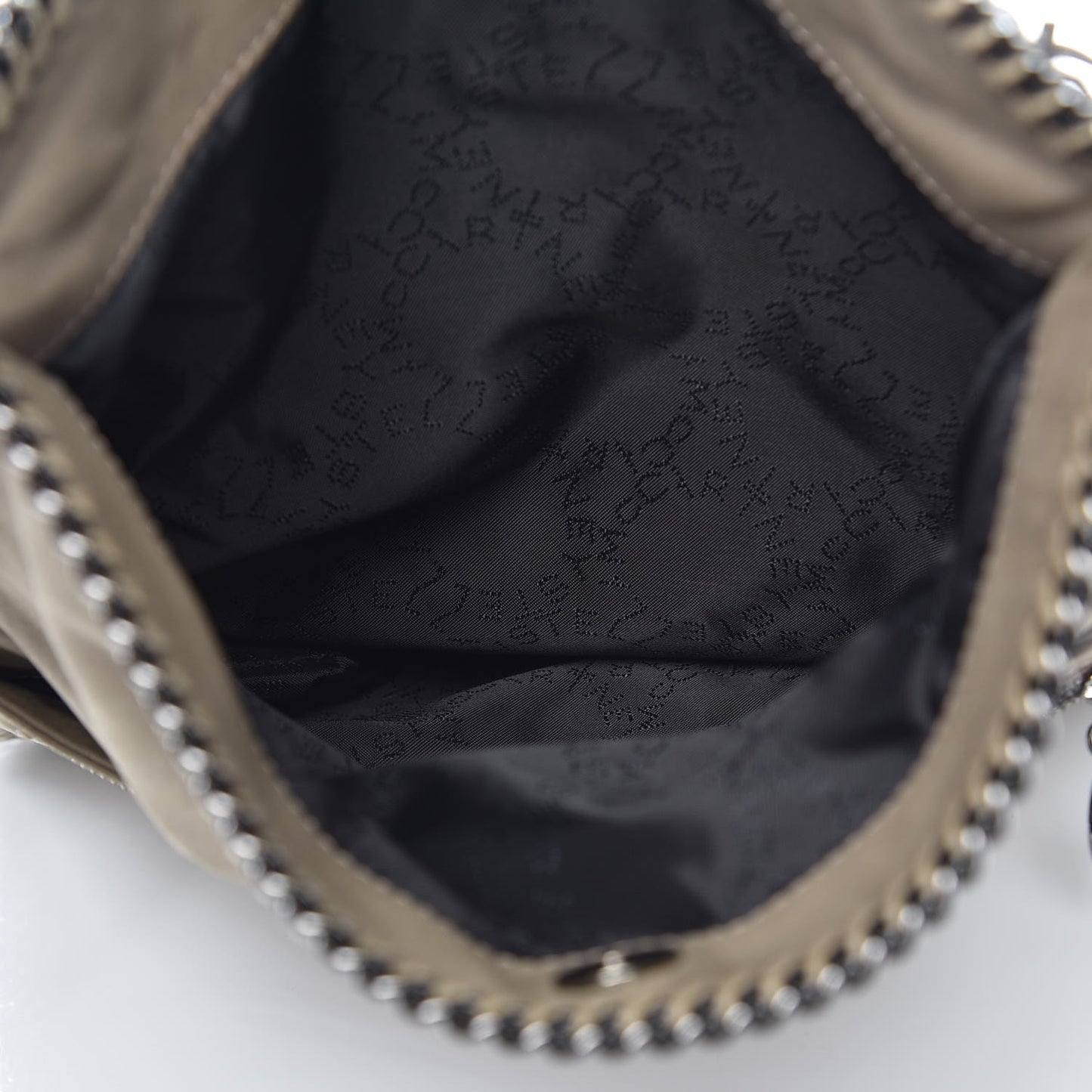 Eco Suede Fringe Falabella Clutch Taupe