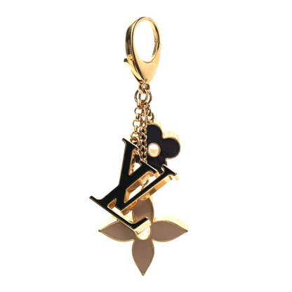 Louis Vuitton Metal Enamel Fleur De Monogram Bag Charm Dore 1 of 3