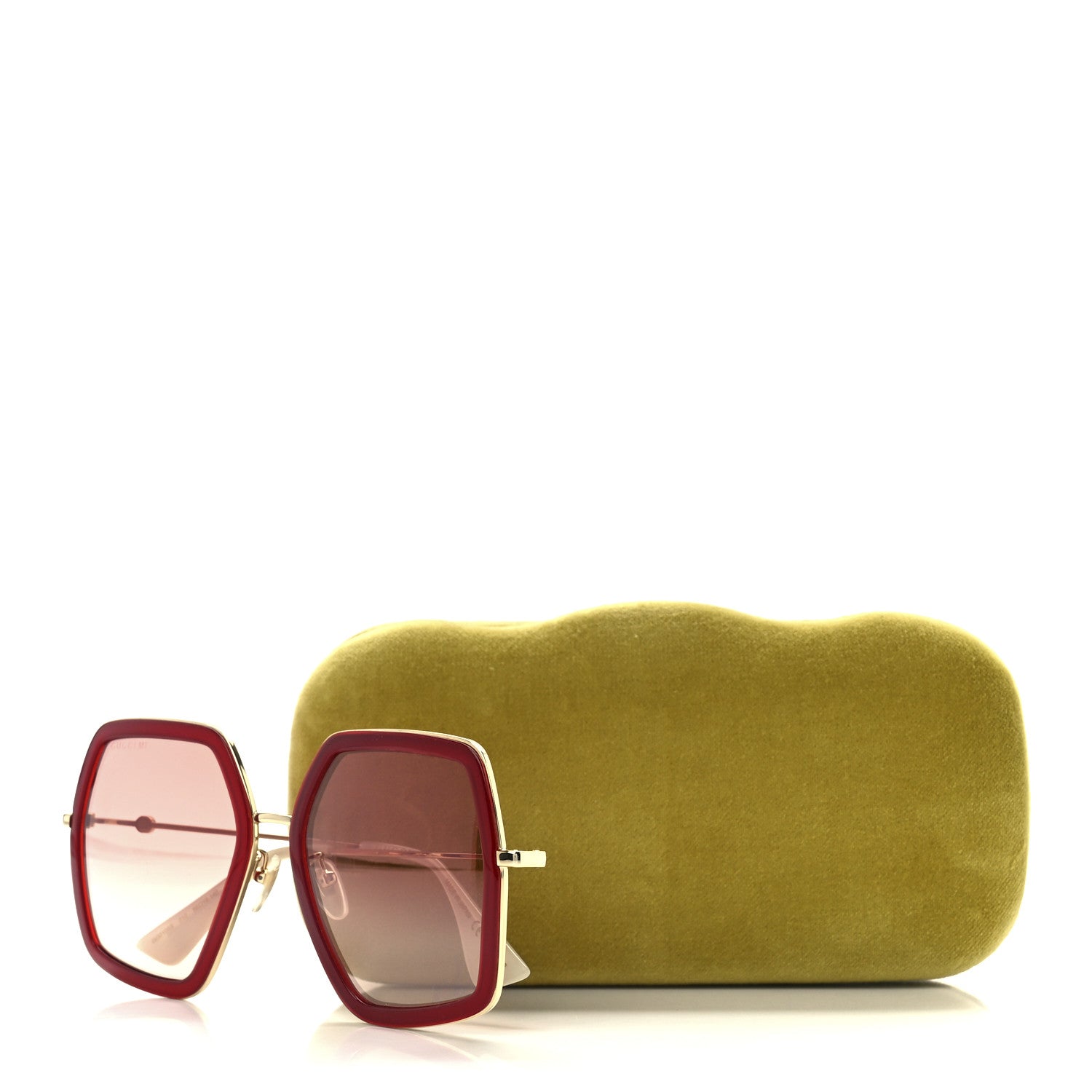 Gucci Acetate Oversize Square Frame GG0106S Red 8 of 8