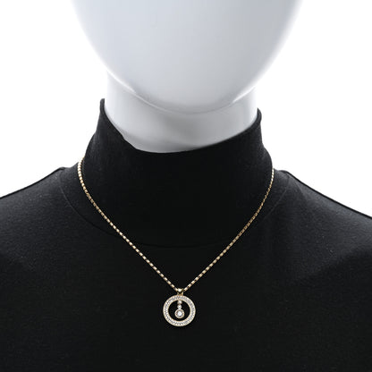 Roberto Coin 18K Yellow Gold Diamond Cento O Pave Necklace 2 of 5