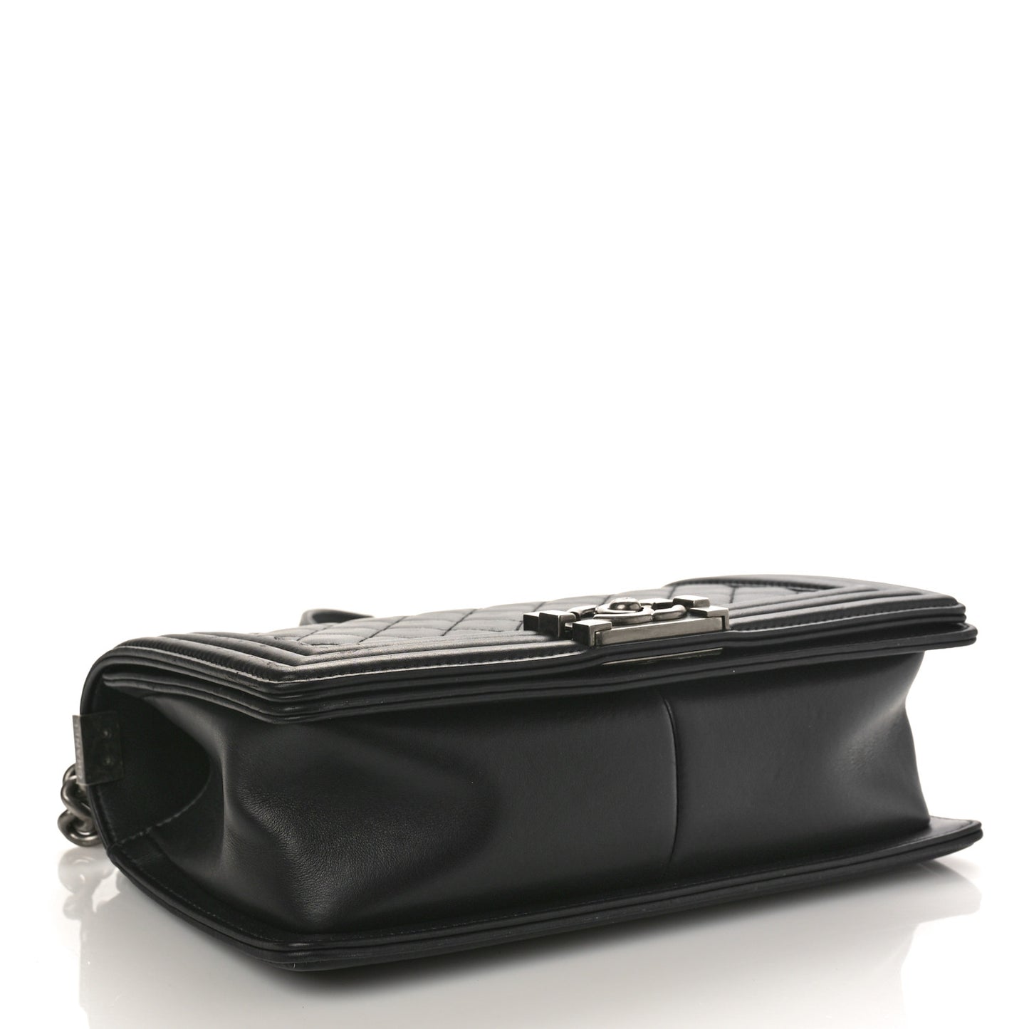 Lambskin Quilted Medium Boy Flap Black