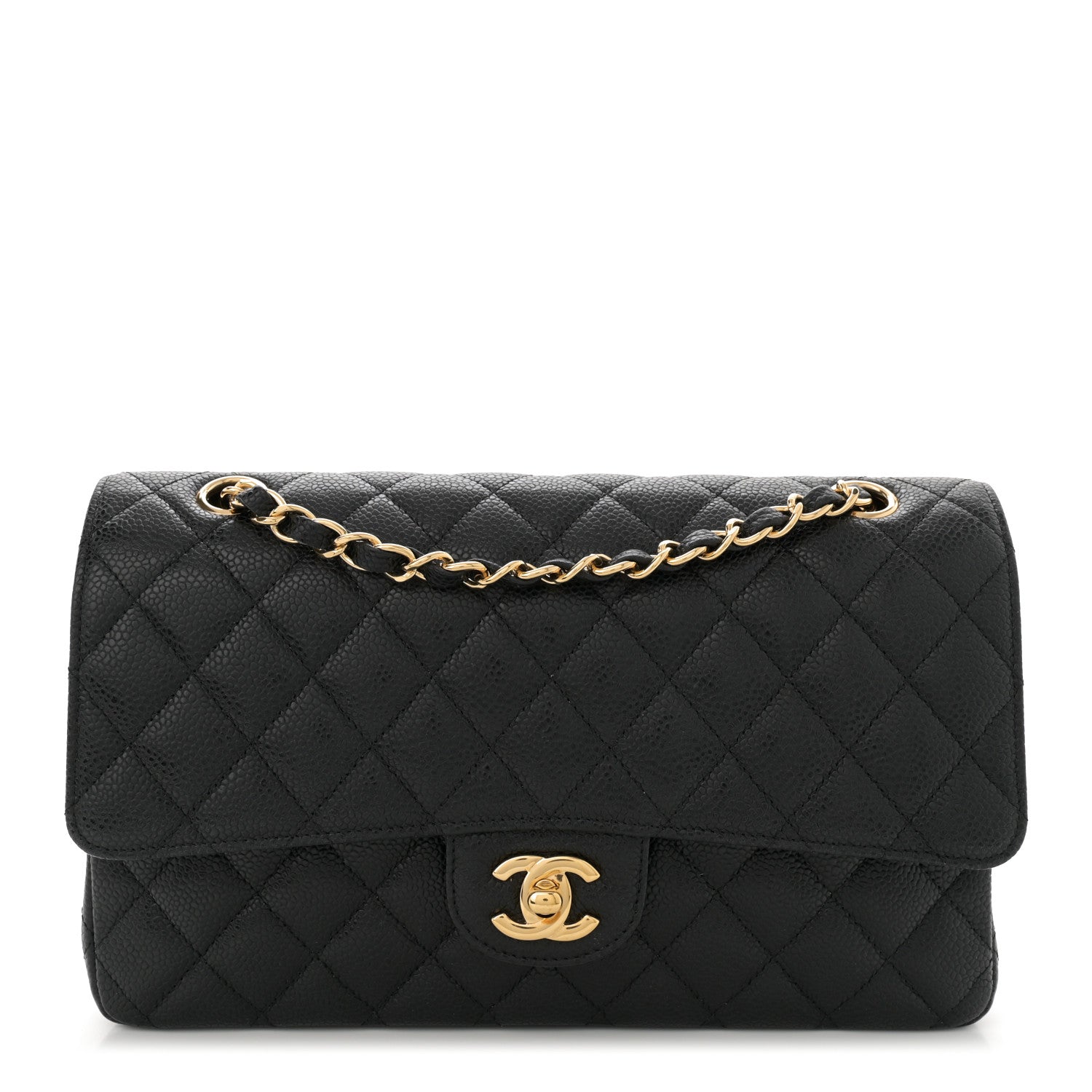 Chanel Caviar Quilted Medium Double Flap Black 1 of 13